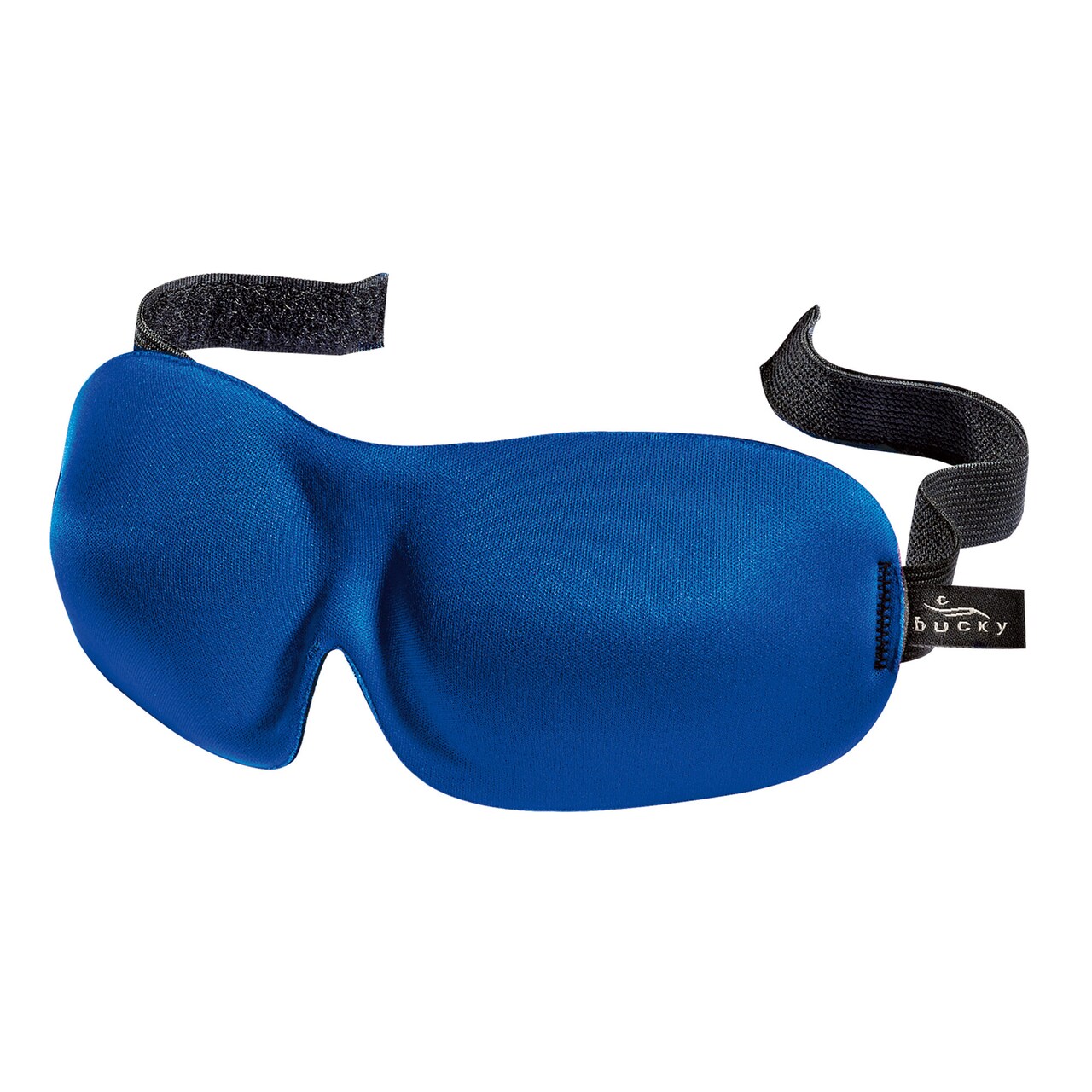 Contemporary Home Living 9" Blue and Black Solid Adjustable Polyester Sleeping Eye Mask
